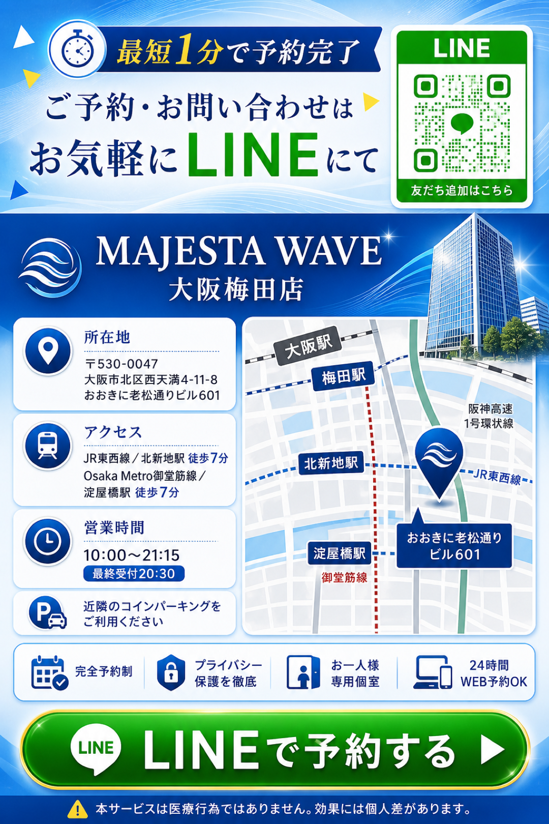 店舗情報と予約案内